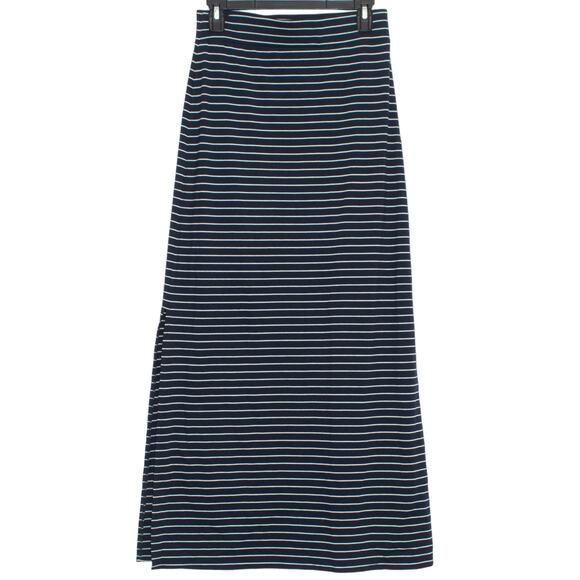 NWT The Limited Womens Skirt Maxi Preppy Minimalist Nautical Stripe Blue XS GZ - Picture 2 of 4